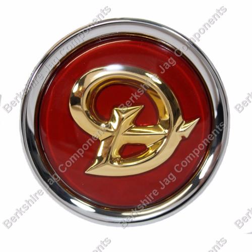 Alloy Wheel Badges Daimler Red & Gold MNA6249DB