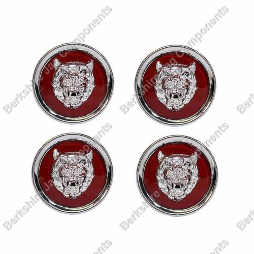 Alloy Wheel Badges Ruby Red and Silver MNA6249EA-S