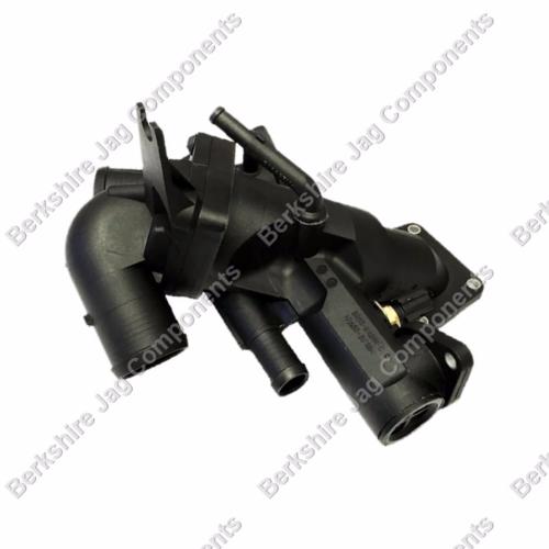 XK X150 Thermostat & Water Outlet Pipe AJ811793
