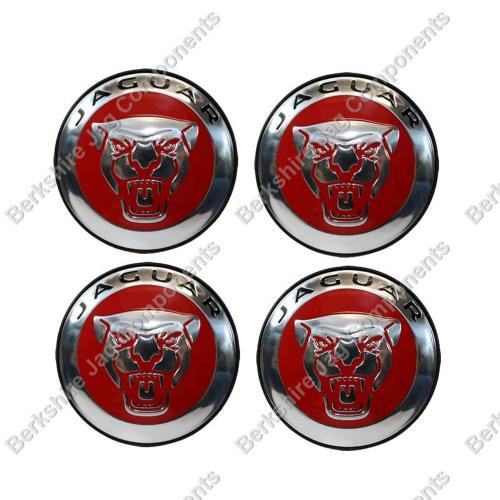 Alloy Wheel Badges Red and Silver C2D47107-S
