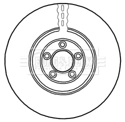 XF Front Brake Disc Vented 380mm C2P12622BB
